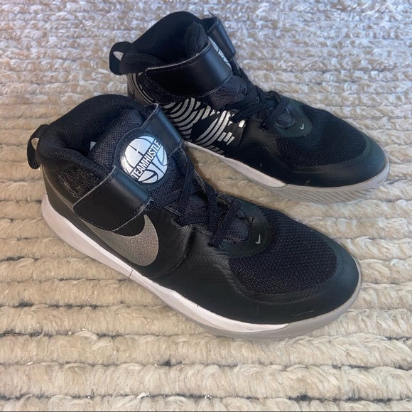 Nike Other - Nike Teamhustle boy sneakers size 3 in black
